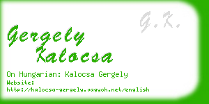 gergely kalocsa business card